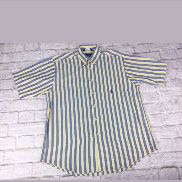 COPY - Nautica men's button front blue yellow shi… - Picture 1 of 7
